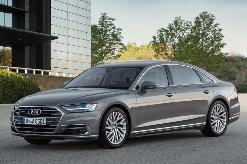 Audi A8 4-door sedan silver